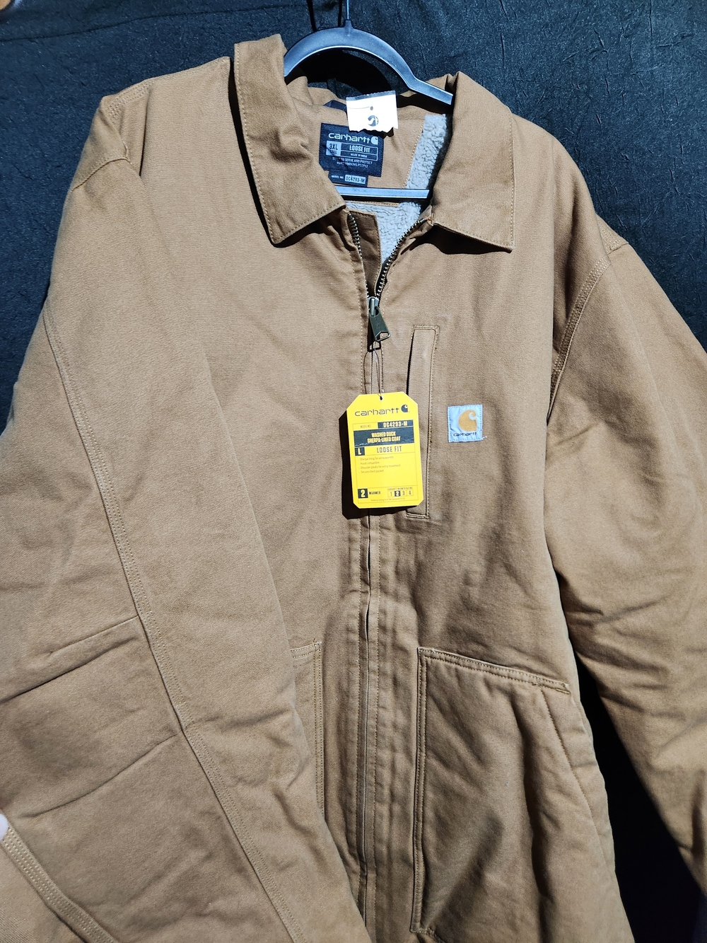 Carhartt Men’s Brown Zip-Front Work Jacket
